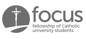 FOCUS fellowship of Catholic university students logo (B&W)