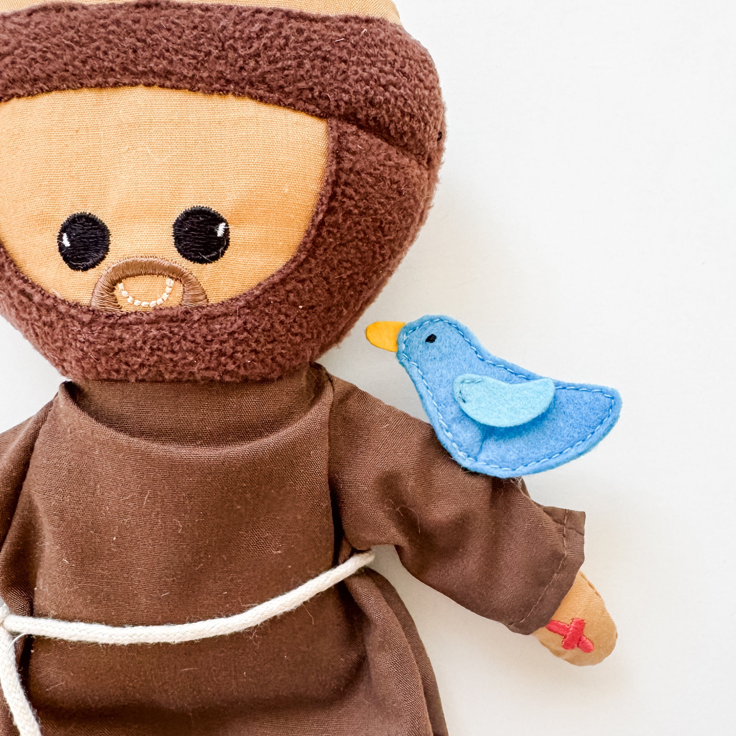 Francis Doll with blue bird