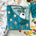 Blue fabric book with gold stars and a doll.