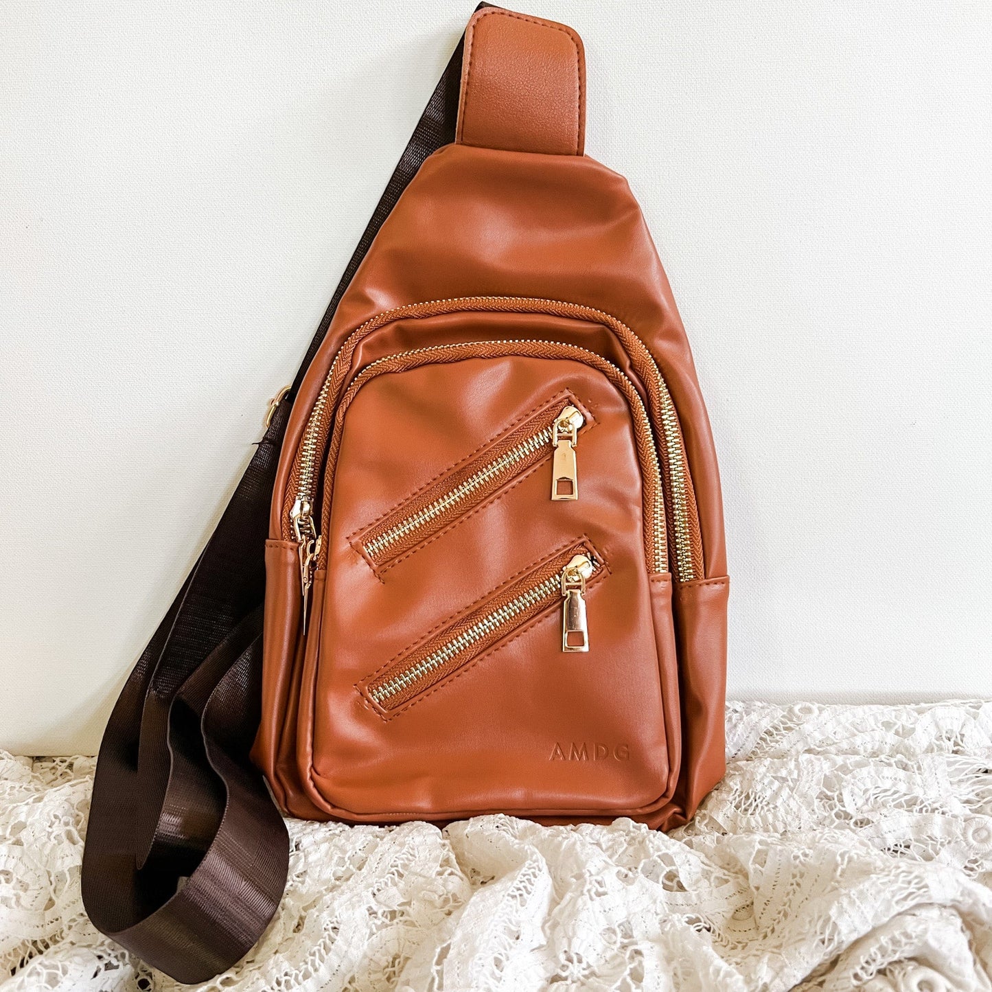 AMDG crossbody catholic bag
