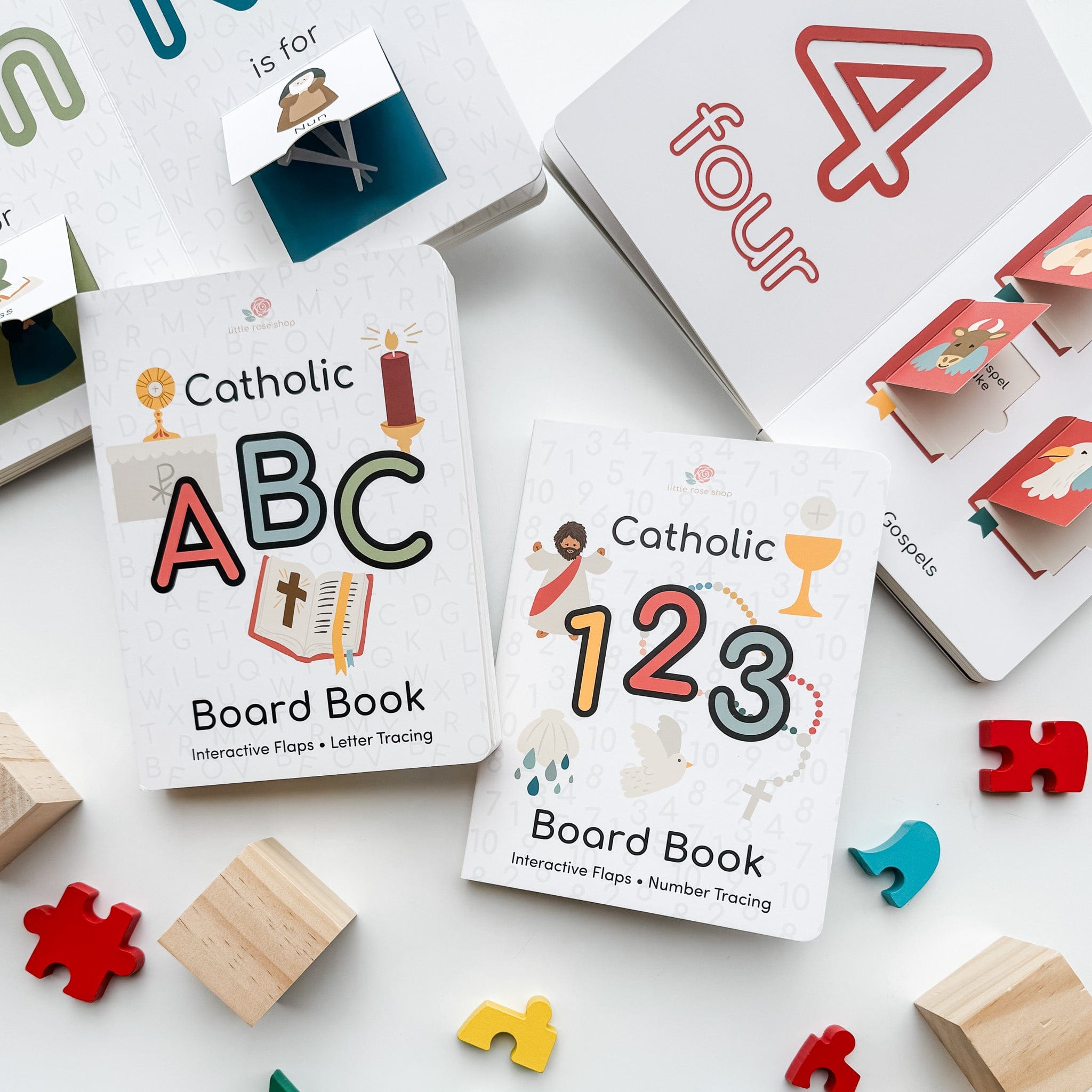 Catholic ABC & 123 Board Books - for catholic children
