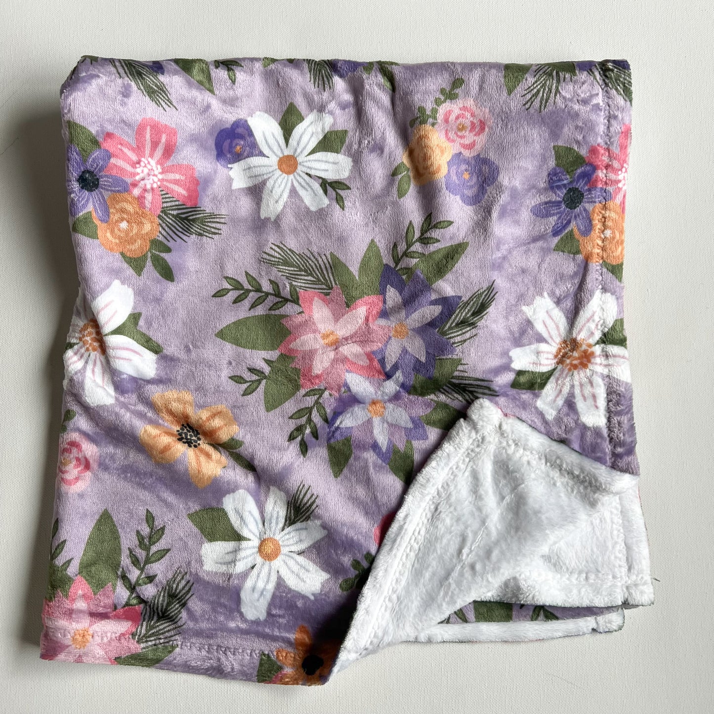 Advent Poinsettia Minky Blanket