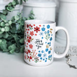 Jesus I Trust In You floral mug