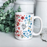 Jesus I Trust In You floral mug