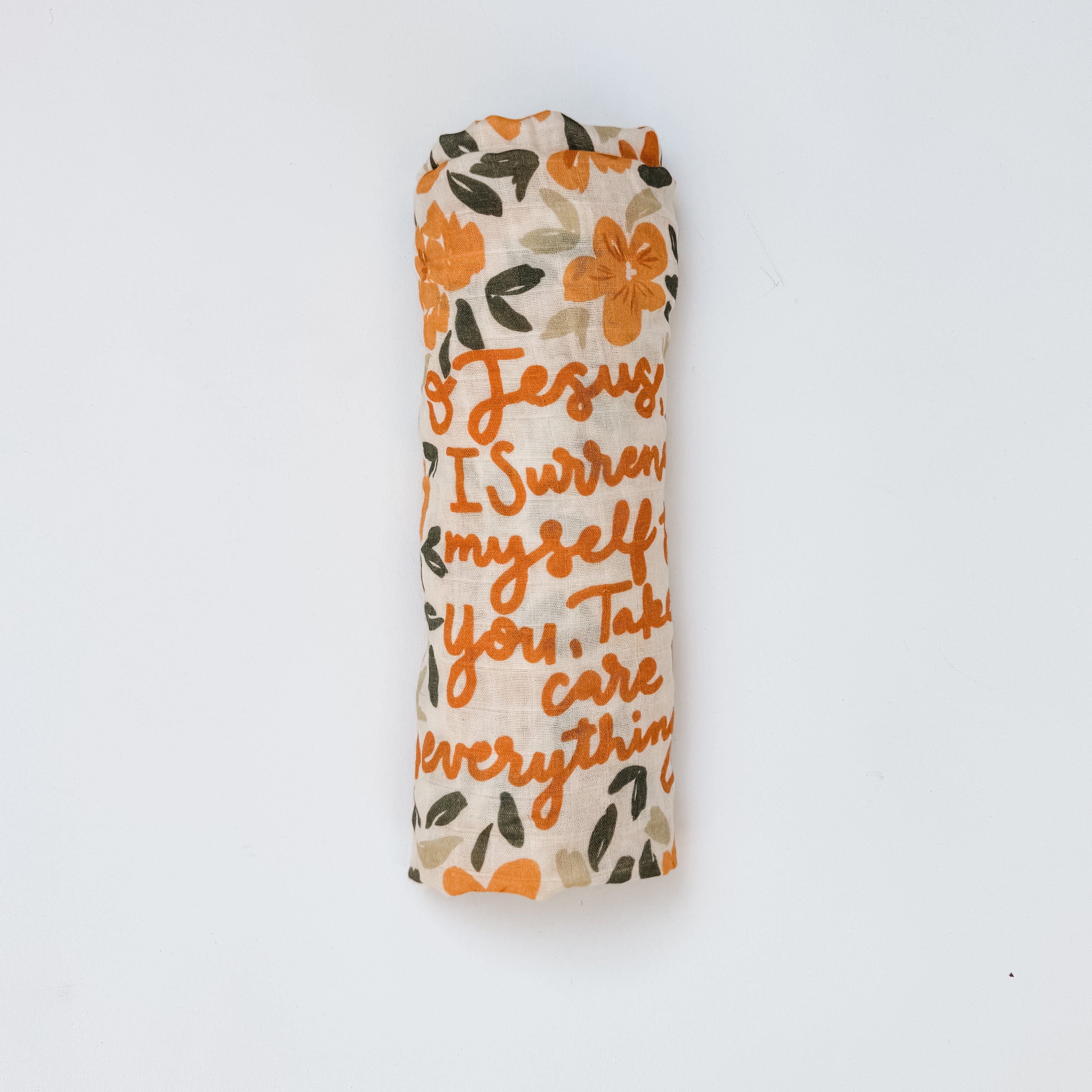 Surrender Swaddle with Floral Pattern and Prayer