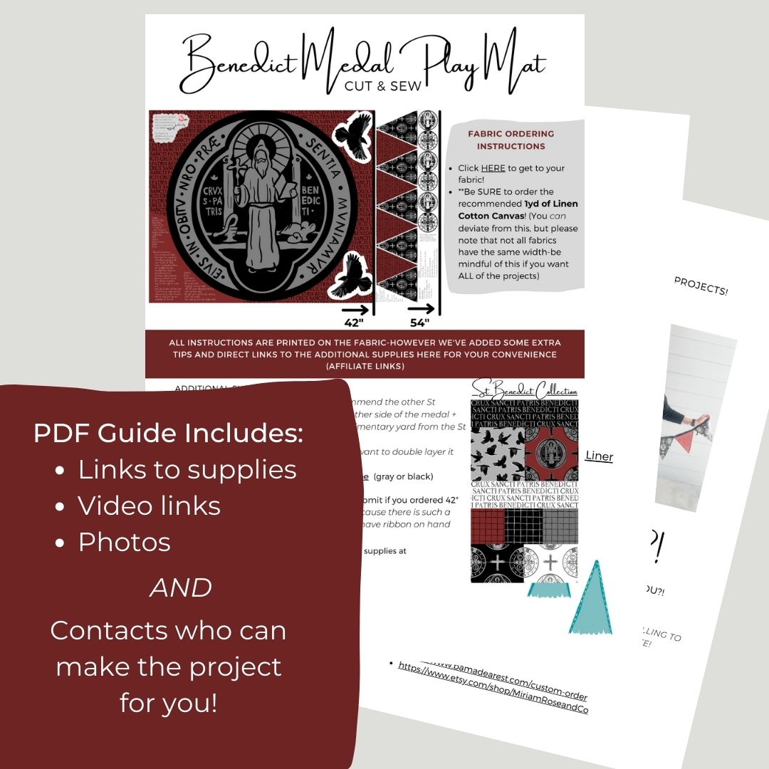 Play Mat Benedict Medal (front) Tutorial/Help Guide - PDF Download