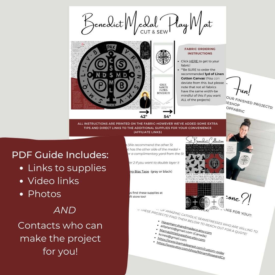 Play Mat Benedict Medal (back) Tutorial/Help Guide - PDF Download