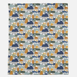 Faith Moves Mountains blanket with mountain pattern