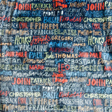 Names written in colorful script on dark background.