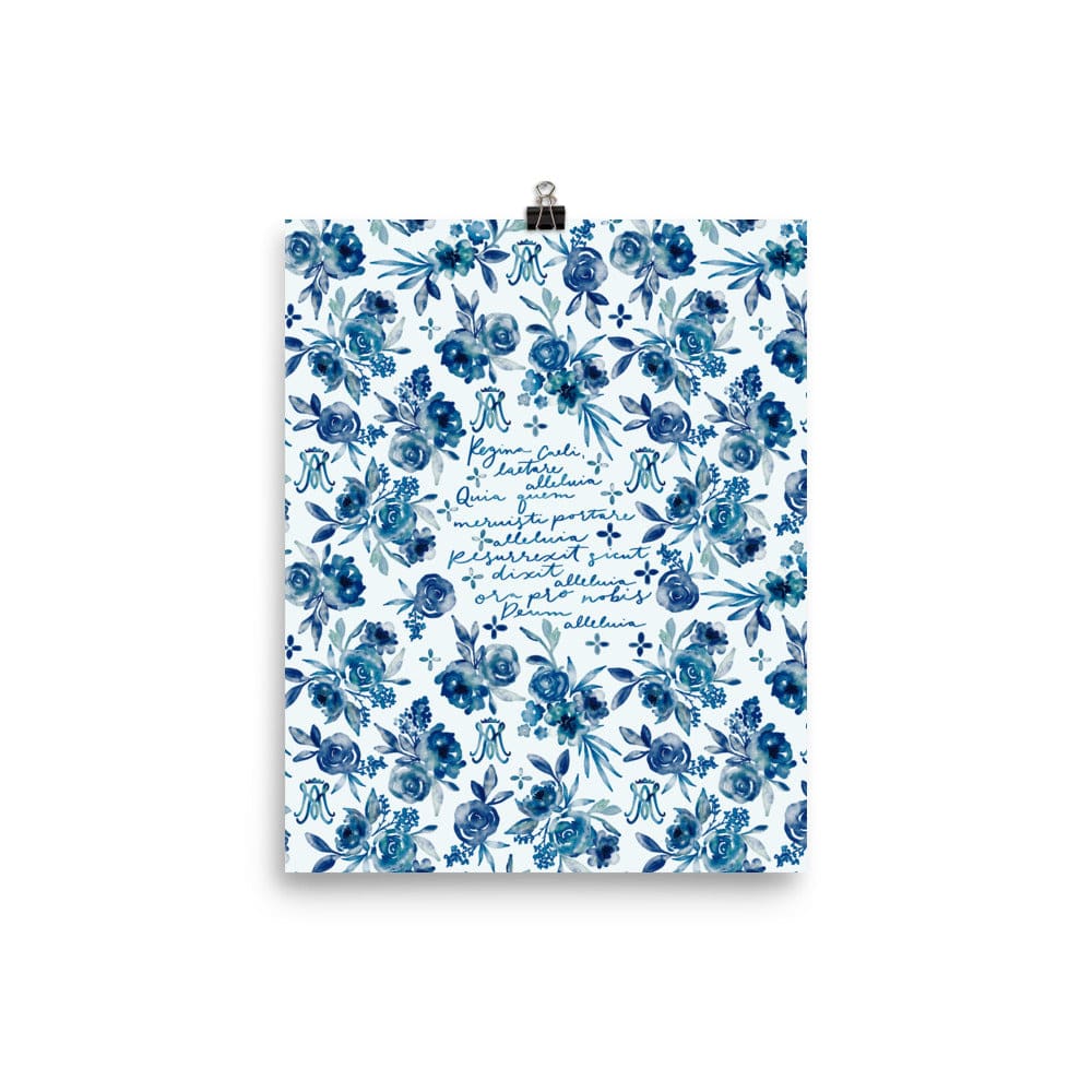 8x10 floral poster with Latin text