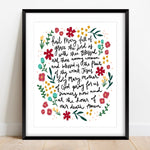 Hail Mary prayer art print