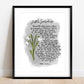 Little Snowdrop Poem, Miscarriage, Infant Loss, Print 8x10