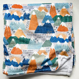 Mountain blanket with Faith the size of a mustard seed design.