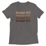 Grey triblend unisex t-shirt with imago dei text
