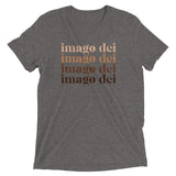 Grey triblend unisex t-shirt with imago dei text