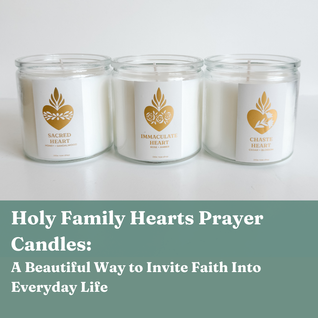 Holy Family Hearts Prayer Candles