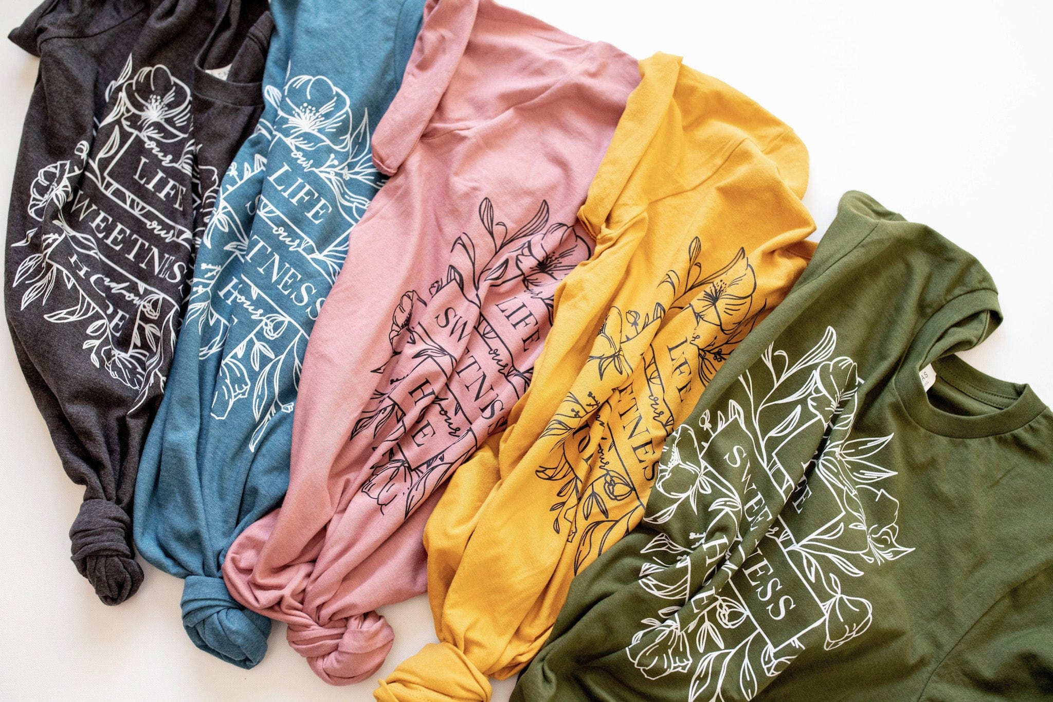various fashionable t-shirt options to show where to buy Christian clothing