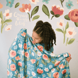 Consider the Lilies Floral Minky Blanket