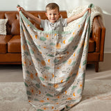 Guardian Angel Luxury Double Sided Muslin Catholic Blanket