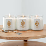 Holy Family Hearts Prayer Candle Set