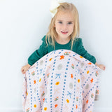 Catholic Girly Bows Luxury Double Sided Muslin Catholic Blanket