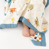 Scripture Planes Luxury Double Sided Muslin Catholic Blanket
