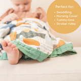 Faith Moves Mountains  Luxury Double Sided Muslin Catholic Blanket