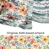 Watercolor Hail Mary Luxury Double Sided Muslin Catholic Blanket