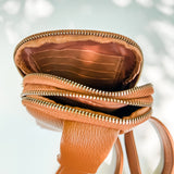 AMDG crossbody bag, open view with card slots