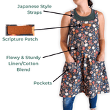 Black Floral Catholic Christian Bible Scripture Apron
