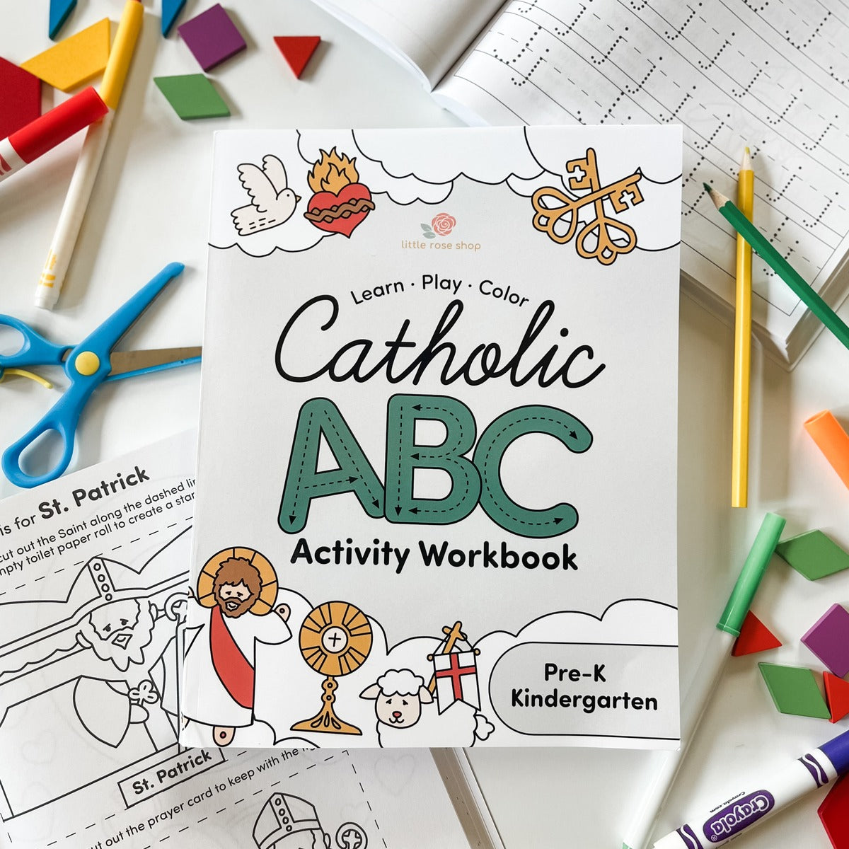 Catholic ABC preschool kindergarten activity workbook