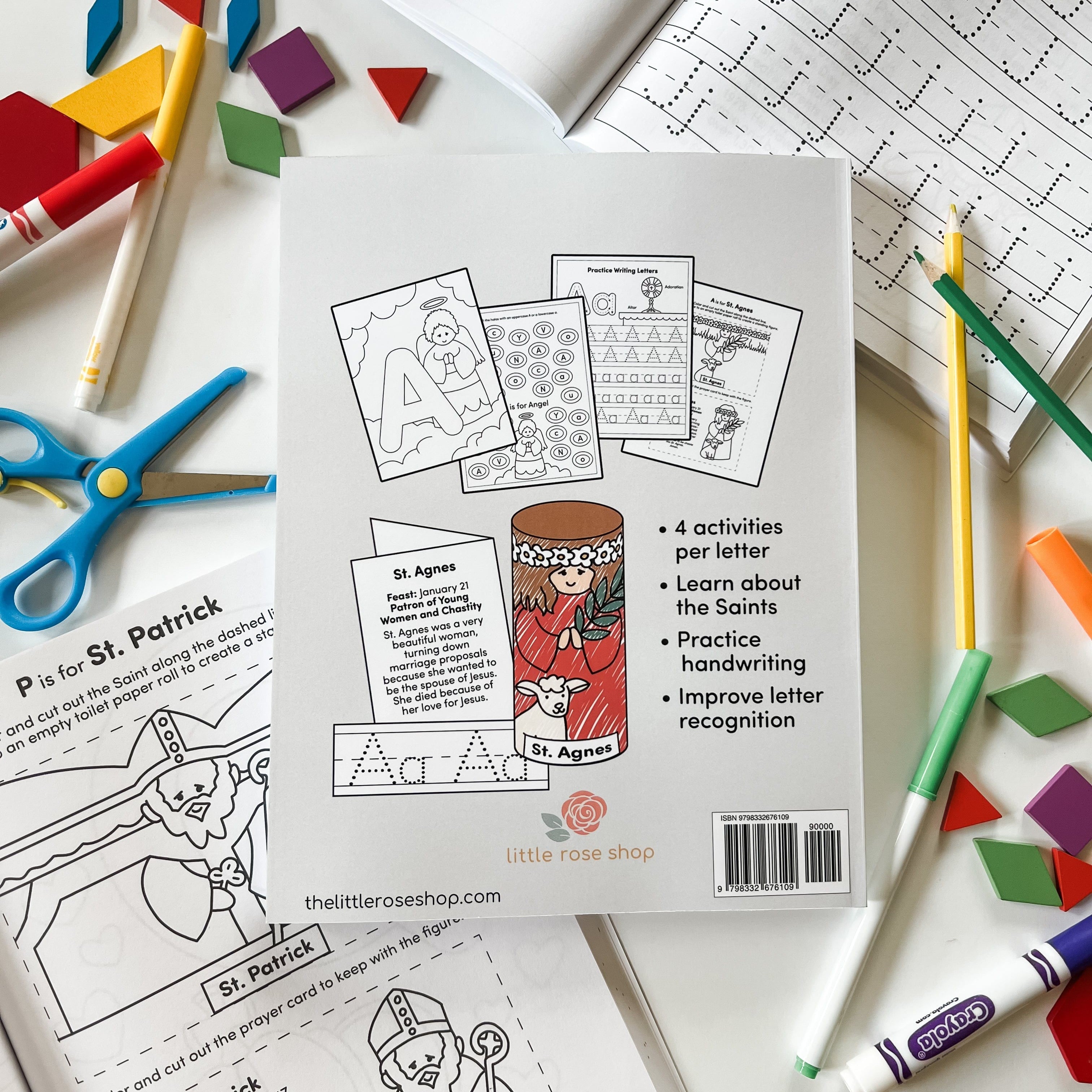 Catholic preschool kindergarten workbook back of book