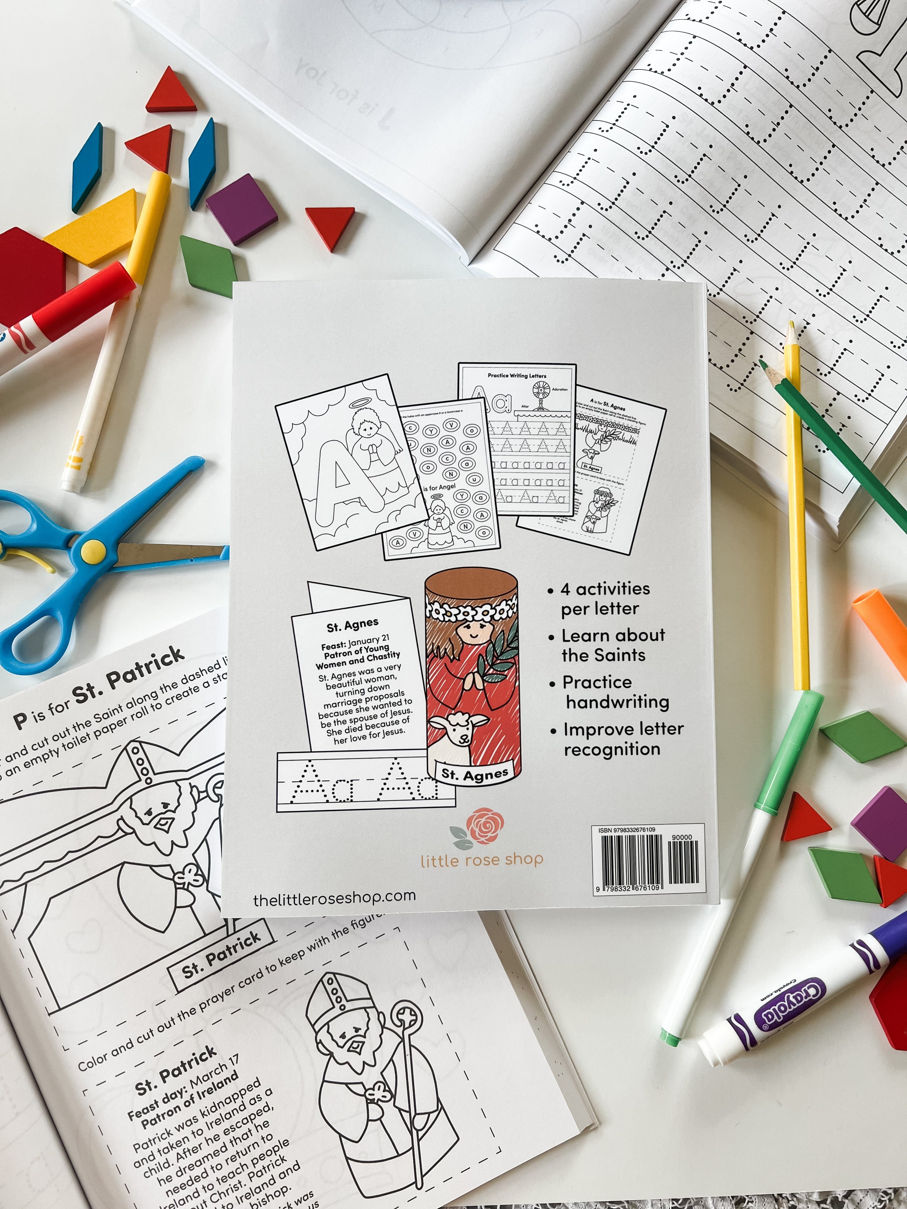 Catholic preschool kindergarten workbook back of book