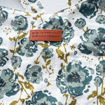 Blue Apron floral bag with quote