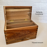 DEFECTIVE Wooden Prayer Card Box