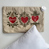 Holy Family Hearts Embroidered Lumbar Pillow Cover