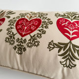 Holy Family Hearts Embroidered Lumbar Pillow Cover