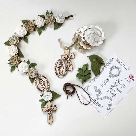 DIY Floral Decade Wall Rosary Kits