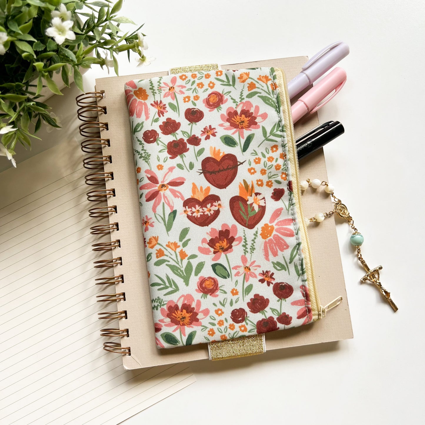 Holy Family Hearts Catholic Bible/Planner Pouch