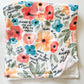 Spanish Watercolor Floral Hail Mary Minky Blanket