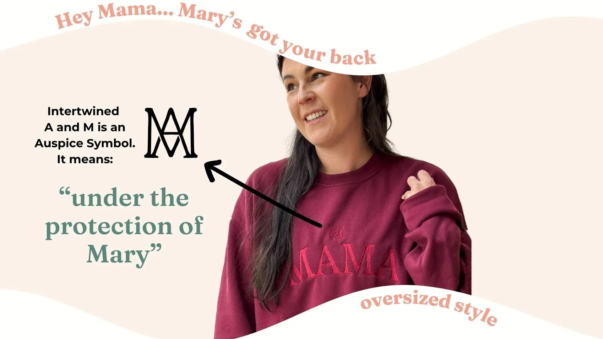 Catholic MAMA Auspice Embroidered Sweatshirt