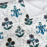 Mary Monogram Floral Catholic Minky Blanket