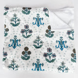 Mary Monogram Floral Catholic Minky Blanket