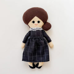 Zelie Doll in plaid dress