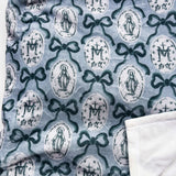 Miraculous Medal Bows Catholic Minky Blanket