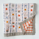 Catholic Girly Bows Luxury Double Sided Muslin Catholic Blanket