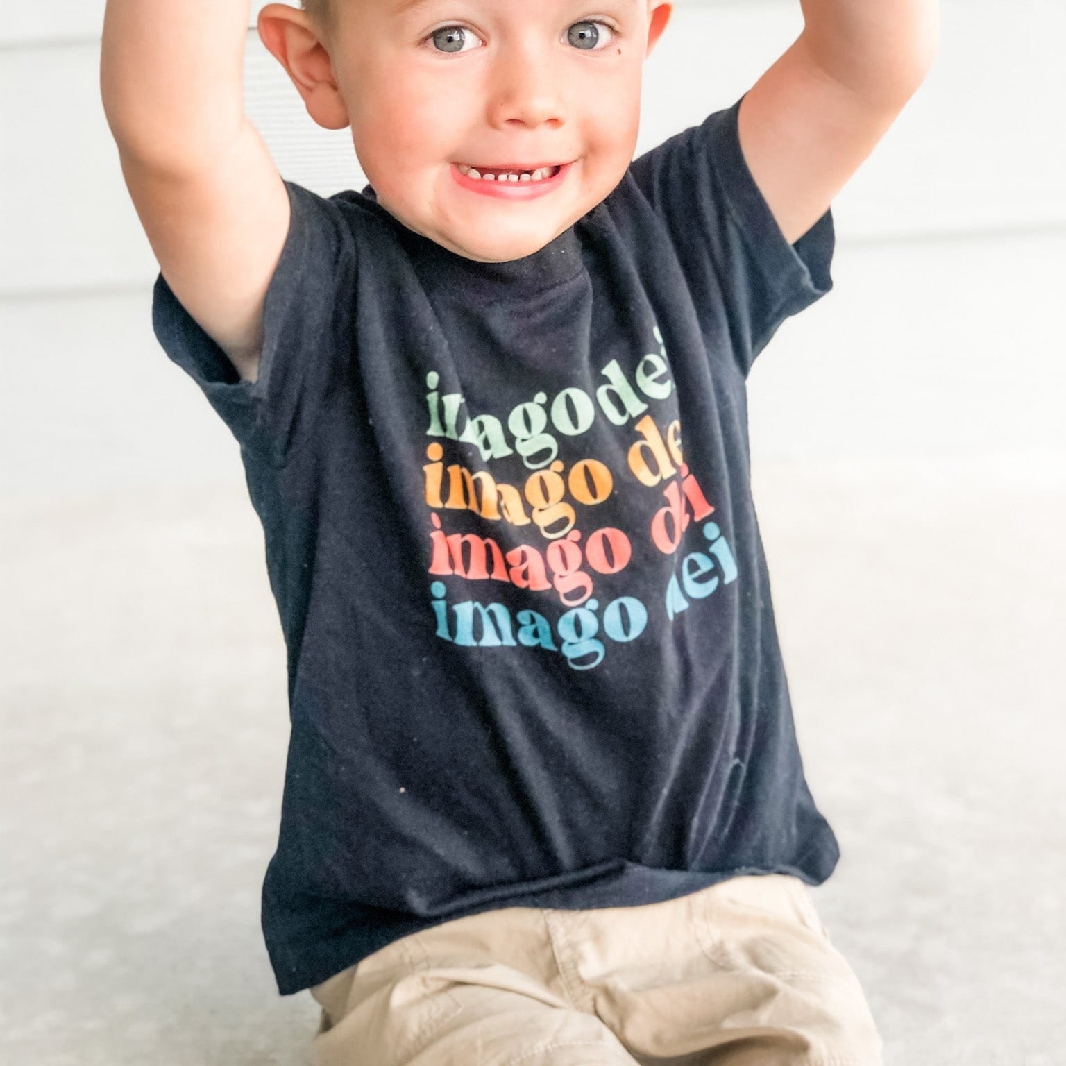 Kid wearing Imago Dei shirt