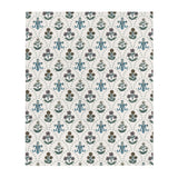 Mary Monogram Floral Catholic Minky Blanket