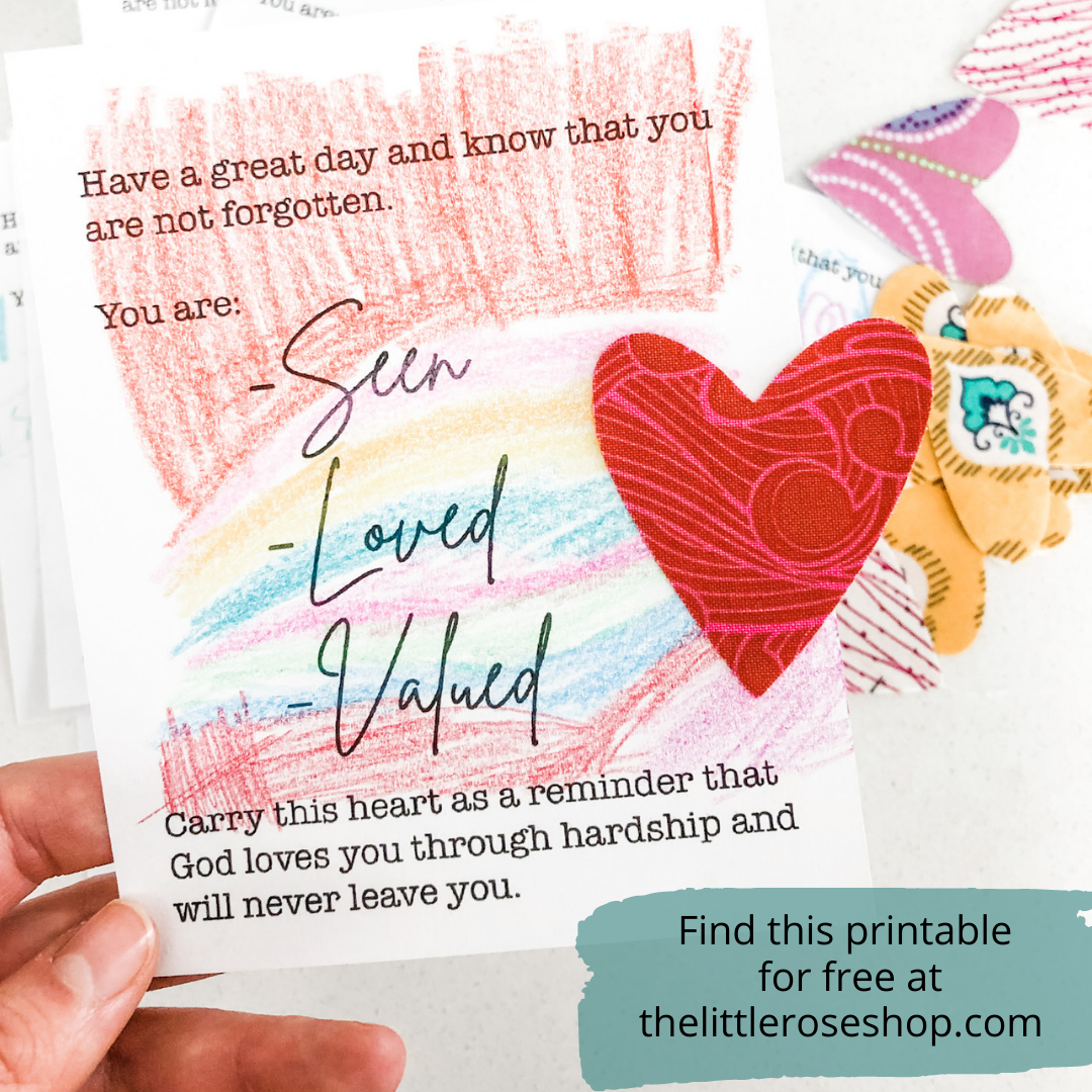 Hearts for the Homeless Freebie Tutorial + Printable