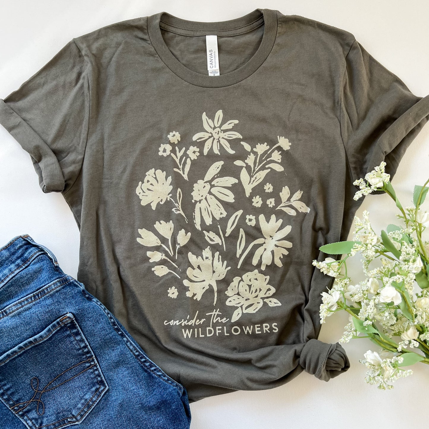 Consider the Wildflowers Short-Sleeve Unisex T-Shirt